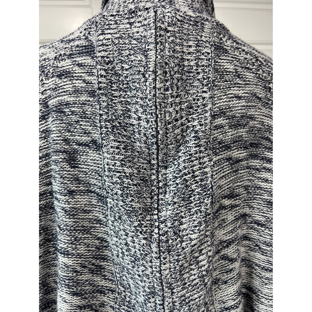 Wendy Bellissimo Knit Cardigan Sweater Shawl Collar Draped Open Back L Gray - Picture 5 of 11